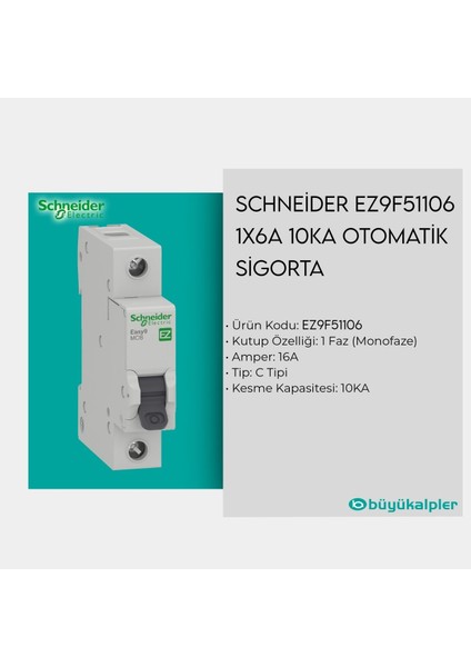 EZ9F51106 C1X6A 10K Otomatik SIGORTA-3606481201706