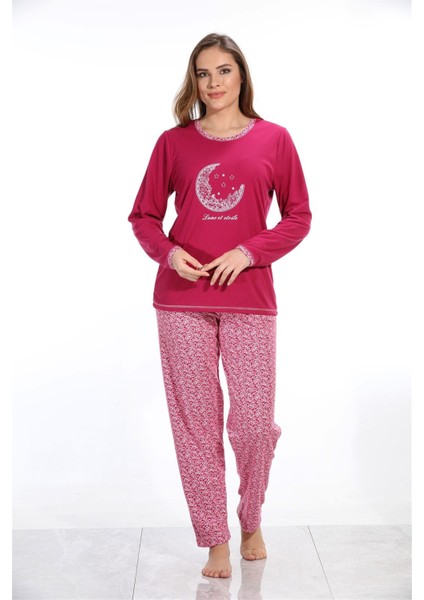 Büyük Beden Seçenekli, Yumuşacık Kadın Pijama Takımı 98240