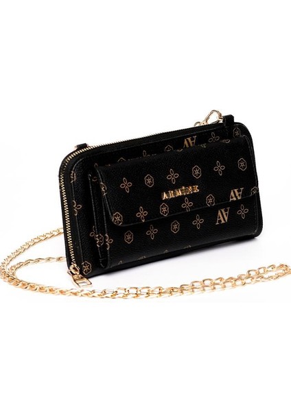 268 Baskılı Çapraz Omuz Askılı Kadın Çanta Cüzdan