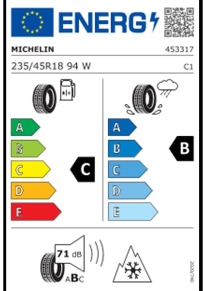 235/45 R18 94W Crossclimate 2 Oto 4 Mevsim Lastiği ( Üretim Yılı: 2023 )
