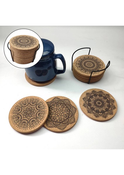 12 Adet Mantar Coasters Içmek Emici Bardaklar 4 Inç Kullanımlık Kupası Mat
