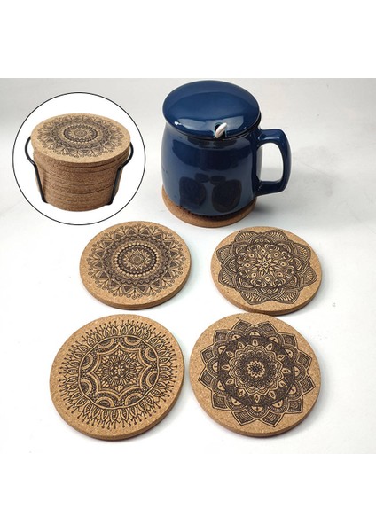 12 Adet Mantar Coasters Içmek Emici Bardaklar 4 Inç Kullanımlık Kupası Mat