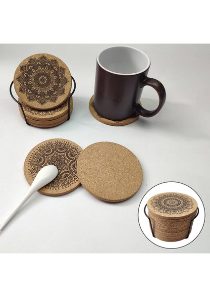 12 Adet Mantar Coasters Içmek Emici Bardaklar 4 Inç Kullanımlık Kupası Mat