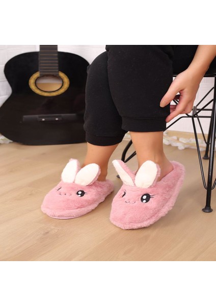 Peluş Panduf Terlik Kadın Panduf Terlik Hayvanlı Panduf Tavşanlı Panduf