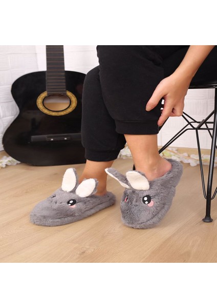 Peluş Panduf Terlik Kadın Panduf Terlik Hayvanlı Panduf Tavşanlı Panduf
