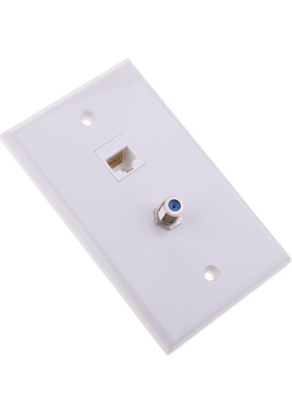 Koaksiyel Kedi 5 6 7 Ethernet Kablo Konektörü Duvar Plakası Yüz Paneli Kapağı (Yurt Dışından)
