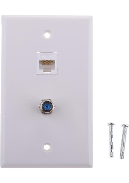 Koaksiyel Kedi 5 6 7 Ethernet Kablo Konektörü Duvar Plakası Yüz Paneli Kapağı (Yurt Dışından)