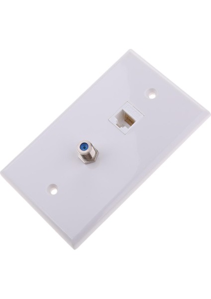Koaksiyel Kedi 5 6 7 Ethernet Kablo Konektörü Duvar Plakası Yüz Paneli Kapağı (Yurt Dışından)