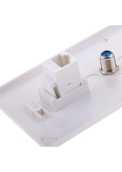 Koaksiyel Kedi 5 6 7 Ethernet Kablo Konektörü Duvar Plakası Yüz Paneli Kapağı (Yurt Dışından)