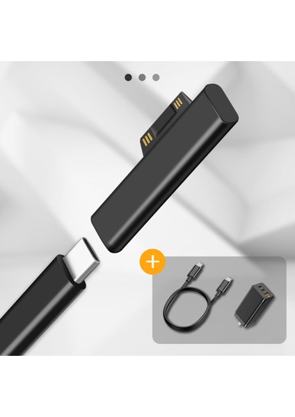 Surface Pro Için Usb-C Şarj Adaptörü, 3A Usb-C Kablosu ile Çalışır (Yurt Dışından)