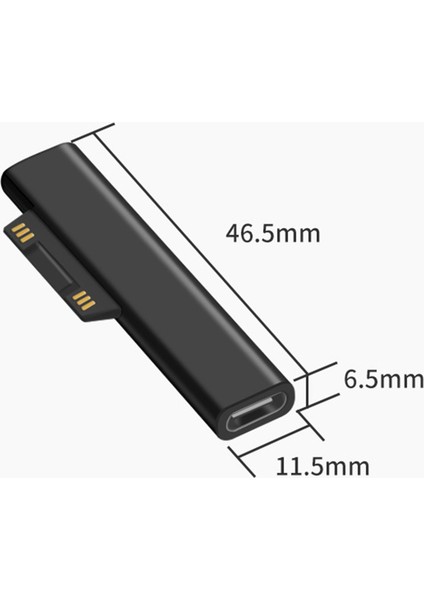 Surface Pro Için Usb-C Şarj Adaptörü, 3A Usb-C Kablosu ile Çalışır (Yurt Dışından)