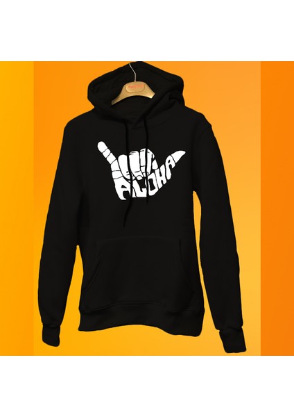 Aloha Baskılı 3 Ipl. Şardonlu %100 Pamuk, Içi Polar, Çok Kalın Sweatshirt