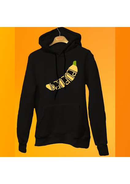Banana Baskılı 3 Ipl. Şardonlu %100 Pamuk, Içi Polar, Çok Kalın Sweatshirt