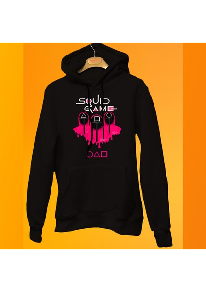 Squid Game Baskılı 3 Ipl. Şardonlu %100 Pamuk, Içi Polar, Çok Kalın Sweatshirt