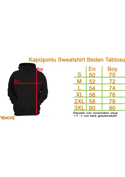 Squid Game Baskılı Siyah Unisex Kapüşonlu Sweatshirt