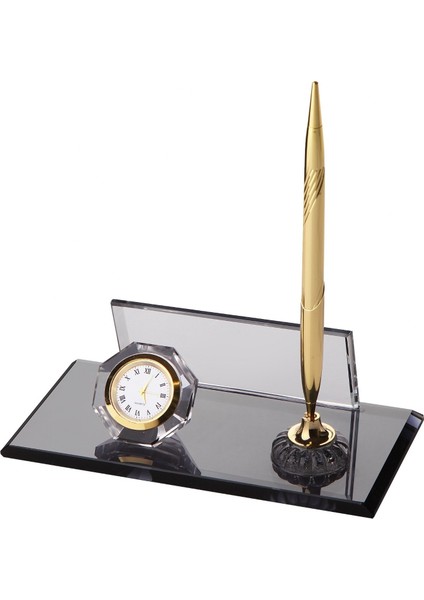 İsme Özel Kabartma Kristal Füme Masasütü İsimlik