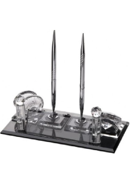 İsme Özel Kabartma Modern Gümüş Kristal Masasütü İsimlik modelleri