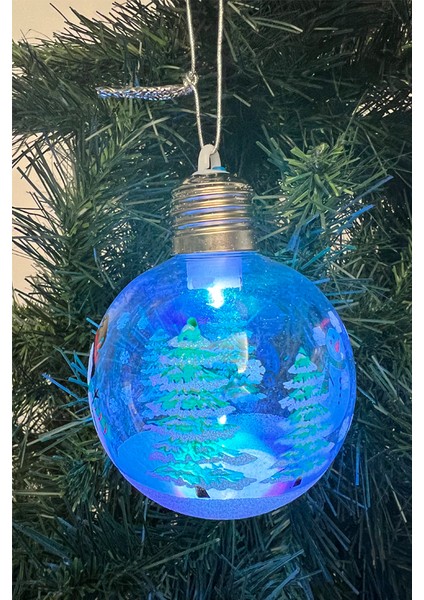 Yılbaşı Ağaç Noel Desenli Işıklı Ampul Süs modelleri