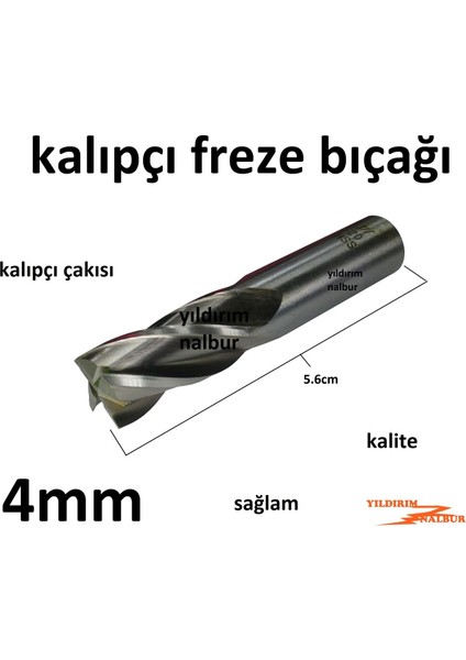 Kalıpçı Freze 4 mm Kalıpçı Bıçak Parmak Freze