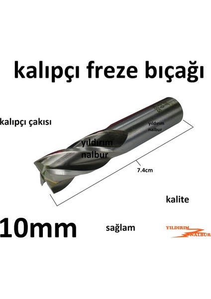 Kalıpçı Freze 10 mm Kalıpçı Bıçak Freze Çakısı Onluk Torna Freze