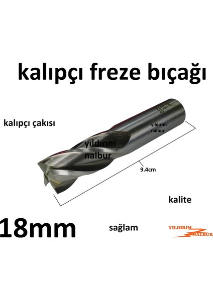 Kalıpçı Freze 18 mm Kalıpçı Bıçak Freze Çakısı Onsekiz Torna Freze