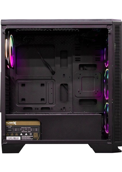 Halo 7plus 4x RGB Ring Fan USB 3.0 600W 80+ Plus ATX Bilgisayar Kasası