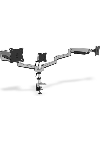 Üçlü Monitör Tutucu 15-27" Gaz Basınçlı 75 x 75 ve 100 x 100 mm