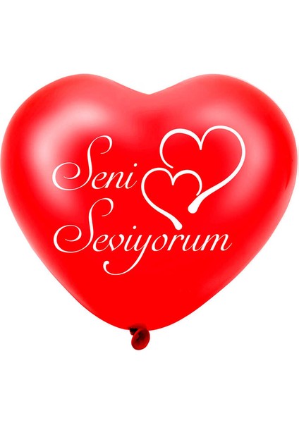 Ki̇kajoy Stand Balonu 8 'li Kalp Seni̇ Sevi̇yorum