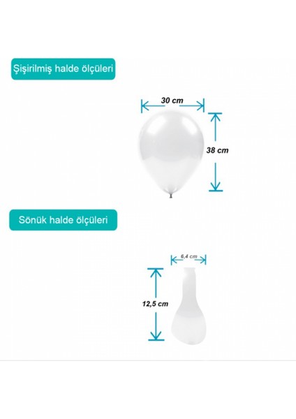 Ki̇kajoy Metali̇k Balon Baskisiz 100 'lü Karişik