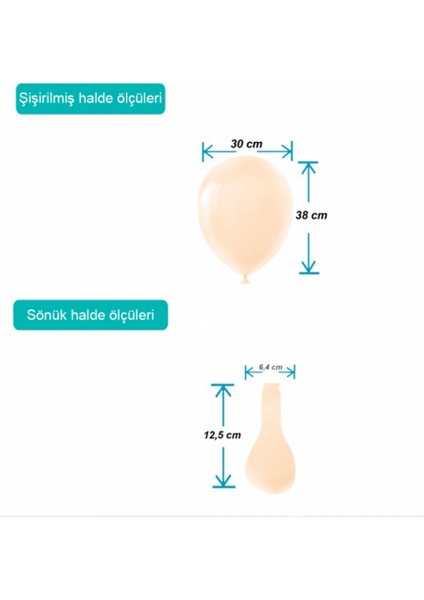 Ki̇kajoy Pastel Makaron Balon Baskisiz 100 'lü Turuncu fiyatları