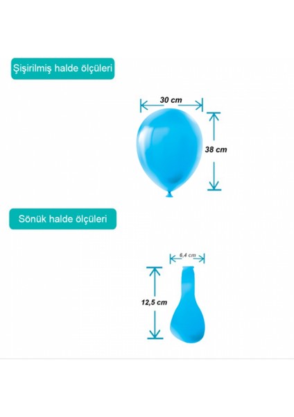 Ki̇kajoy Pastel Balon Baskisiz 100 'lü Mavi̇ fiyatları