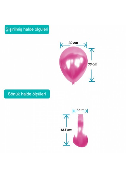 Ki̇kajoy Metali̇k Balon Baskisiz 100 'lü Pembe fiyatları