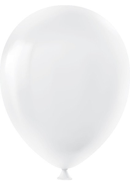 Ki̇kajoy Pastel Balon Baskisiz 100 'lü Beyaz