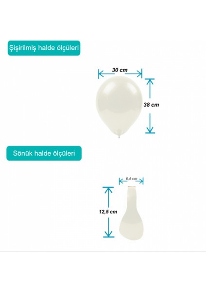 Ki̇kajoy Pastel Balon Baskisiz 100 'lü Beyaz fiyatları