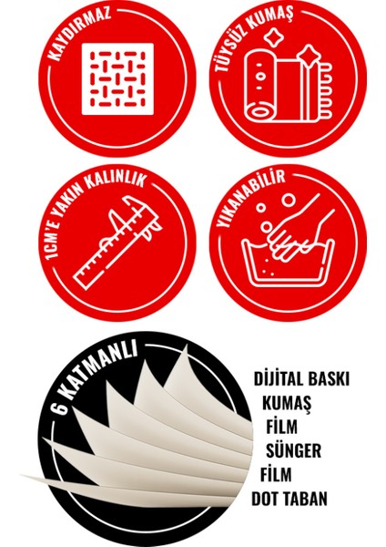 Yolluk Gri Sarı Mavi Kaymaz Kesme Yıkanabilir Ince Dijital Baskı Koridor Halısı