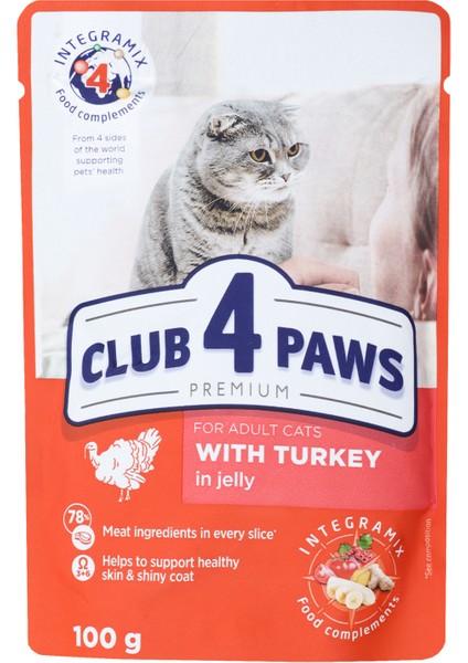 Premium Hindi Etli Yetişkin Kedi Konservesi 100 gr