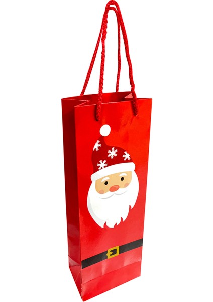 Yılbaşı Noel Baba Desenli Hediyelik Şişe Çanta 2'li fiyatları