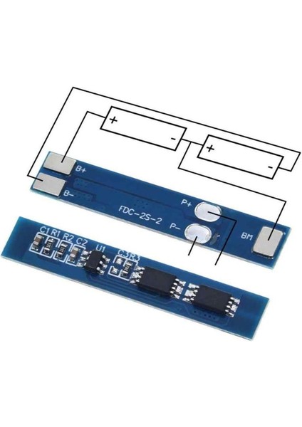 2s 3A Bms 7.4V 18650 Lityum Lipo Pil Şarj Koruma Modülü