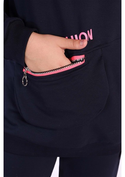 Toontoy Kız Çocuk Cep Detaylı Baskılı Eşofman Takımı fiyatları