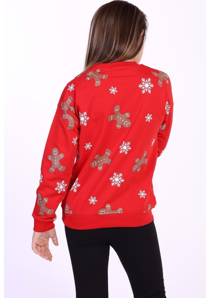 Toontoy Kız Çocuk Kar Taneli Kurabiye Baskılı Sweatshirt fiyatları