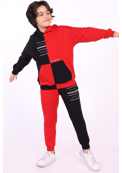 Toontoy Erkek Çocuk Kanguru Cepli Eşofman Takım