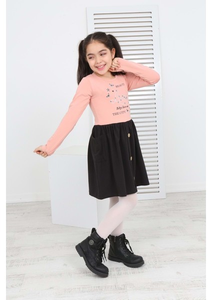 Toontoy Kız Çocuk Beauty Love Baskılı Elbise fiyatları