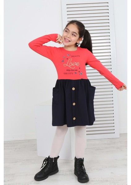 Toontoy Kız Çocuk Beauty Love Baskılı Elbise fırsatları