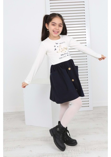 Toontoy Kız Çocuk Beauty Love Baskılı Elbise modelleri