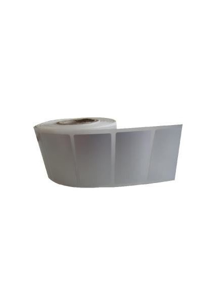 Silver Mat Barkod Etiketi 30X60 Tekli 1000 Lik Sarım