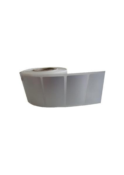 Silver Mat Barkod Etiketi 40X60 Tekli 1000 Lik Sarım
