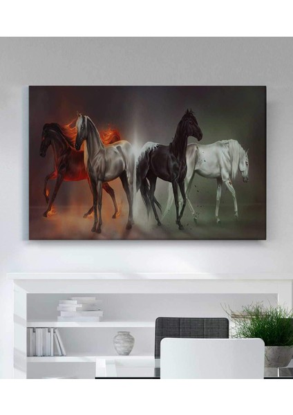 At Resimli Kanvas Tablo fiyatları