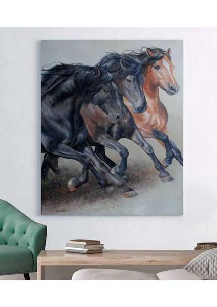 At Resimli Kanvas Tablo fiyatları