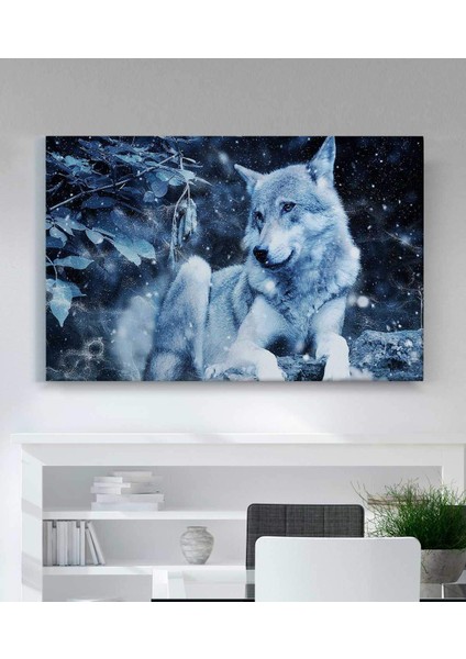 Kurt Resimli Kanvas Tablo