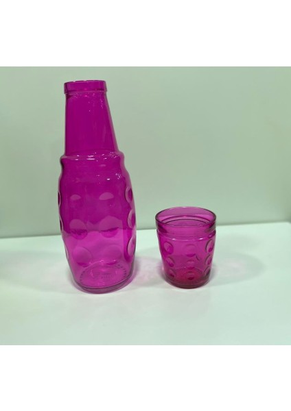 Bardaklı Sürahi - Başucu Sürahisi Pembe